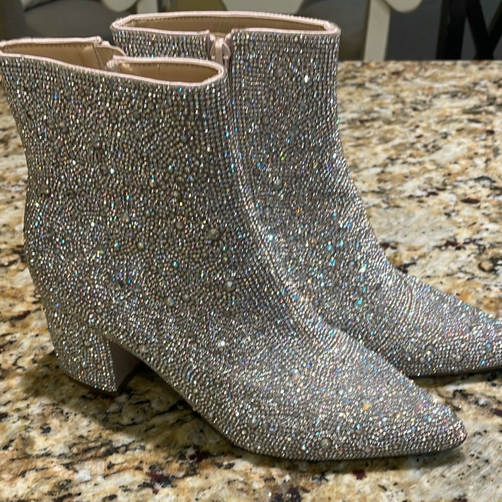 Betsey Johnson Rhinestone Booties - Picture 2 of 6